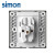 西蒙（SIMON） 开关插座面板三孔空调带开关一开五孔单双控电源C60系列荧光灰 五孔插座