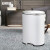 安赛瑞 不锈钢脚踏垃圾桶 卫生间带盖分类卫生桶 12L 酒店客厅厨房垃圾箱 白色 7F00009