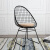 镂空铁丝椅loft铁艺休闲椅洽谈椅创意个性餐椅简约现代设计师椅子咖啡厅椅 黑色