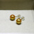 珍媄珠宝 18k金南洋金珠珍珠耳钉 深金色海水珍珠耳环 正圆强光浓金 基本无暇8.5-9mm