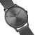 唯路时（JONAS&VERUS）手表男士石英表本色系列 超薄简约 钢带 黑色黑盘