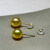 珍媄珠宝 18k金南洋金珠珍珠耳钉 深金色海水珍珠耳环 正圆强光浓金 基本无暇8.5-9mm