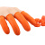 者也一次性乳胶手套加厚防滑 印刷银行会计100只 橙色 M/中号