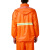 林盾（LINDUN）建筑工地防水雨衣套装骑车施工雨披大褂 涤卡夫双层套装橘色 XXXL