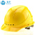 LISMABS安全帽 工地施工劳保透气电力工程帽 头盔印字A3F 黄色 一指键式调节