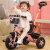 洛欧辰儿童三轮车脚踏车宝宝婴儿手推车幼儿1-2-3-4-5岁小孩童车自行车宝宝单车可坐骑的玩具车 粉色 手推钛空轮+布筐
