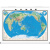 2019世界地形图挂图 世界地图挂图  卷轴精品 2米x1.5米 平面地形地图 大张挂图