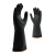 成楷科技 CKS-RJ05 橡胶手套 36cm常规厚款型劳保手套橡胶 工业耐酸碱手套 黑色10双