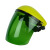 头戴式防护面罩电焊面罩焊工焊接户外骑行防晒打磨防飞溅厨房面屏 浅绿色一套送眼镜+擦拭布