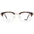 MontBlanc 万宝龙 男款 玳瑁金混合色镜框金色镜腿光学眼镜架眼镜框 MB686D 052 50MM