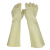 路宁 加长耐酸碱手套 工业乳胶橡胶手套 乳白色 45cm