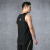 雷魅（RAYCHARM）健身背心男宽松肌肉运动上衣T恤无袖速干训练短袖工字紧身衣1804 黑色 XL