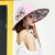 侬依拉帽子女夏天大沿遮阳帽时尚百搭户外出游防晒太阳帽可折叠凉帽 米白色