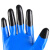 星宇（XINGYU）丁腈手套 浸胶涂胶劳保手套 防滑耐磨透气耐油耐酸碱工地工作干活防护手套N513 蓝色 12付/M码