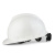 谋福 CNMF 8037-3 高强度 V型施工工地安全帽 工程/ 领导通用定制收费 可定制logo 白色