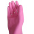 路宁 霸王花系列乳胶清洁手套 精油香氛手套 粉红色 大号