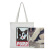 包里名家（sac maitres）PURR猫咪日系文艺单肩包手提帆布包环保购物袋大容量布包 SM18B306白色