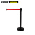 安赛瑞 黑色慢伸缩型伸缩带隔离柱（黑色）一米线栏杆 隔离带警示柱 14495