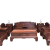 木恒盛 红木家具 印尼黑酸枝（学名：阔叶黄檀）彩云沙发中式实木沙发 113组合