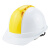 海华（HAIHUA）安全帽 ABS材质双筋四色头盔 施工工地防砸透气工程帽 免费印字A7 白色拼黄 一指键式调节