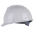 力达 安全帽V型HA高强度安全帽防砸抗冲击工地施工电力监理劳保头盔 白色 旋钮调节
