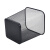 兰诗（LAUTEE）ZS-8023 黑色方形大号纸篓 酒店办公用金属网面垃圾桶