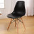 格田彩 伊姆斯椅子北欧风餐厅椅洽谈椅实木办公椅休闲椅培训椅子吧台椅 黑色+进口榉木腿