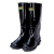 海洋鹿（HAI★YANG）雨鞋 男式黑色高筒雨靴 户外防水防滑水鞋胶鞋 40码