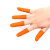 劳博士 一次性乳胶防滑手指套 工业橡胶手指套 劳保手套 橘色 27（中号100只）