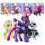 孩之宝（Hasbro）小马宝莉四只装（随机发货） 女孩玩具  紫悦+碧琪+天琴心弦+珍奇