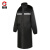 可印字连体雨衣加长款荷叶式防雨服反光雨衣单人风衣雨衣 黑色 L170-175cm