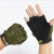 欧鹿雅顿半指手套海豹战术军迷手套户外运动健身手套男士开车防滑手套 军绿 均码