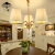 三洛（SANLUO）美式全铜吊灯客厅餐厅灯具套餐现代简约主卧室书房家用组合灯饰 3头+含LED三色灯泡+包安装