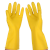 南洋牛筋乳胶手套防水放油耐酸碱橡胶手套耐磨洗衣胶皮手套 3双 黄色加长加厚 L大号男女工人用