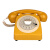 金顺迪1966 欧式仿古电话机家用办公固定电话旋转盘老式古董电话座机 金茶色(插全网通手机卡)