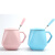 咏幻陶瓷杯子马克杯带盖勺创意情侣早餐杯牛奶杯咖啡杯大水杯 1314杯+波萝+专属勺 0个 0ml