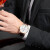 依波EBOHR 商务双历时尚复古百搭简约皮带自动机械表男士手表表5631国表 白色 均码