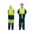 劳博士(LABORS) 环卫反光雨衣雨裤套装 交通安全荧光绿防水 警示分体雨衣 骑行 保安巡逻站岗 环卫雨衣 XL