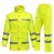 谋福CNMF安全反光分体执勤雨衣套装路政成人分体骑行雨衣可定制荧光黄YGH01 XL175  8012赠肩灯和指挥手套