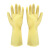 谋福CNMF耐酸碱工业橡胶手套洗碗 乳胶原色（4A乳胶手套）小号