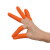 森凡 乳胶手指套防滑有弹性 印刷防油墨 点钞加厚乳胶麻点颗粒止滑手指套 橙色橡胶手指保护劳保用品均码