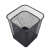 兰诗（LAUTEE）ZS-8023 黑色方形大号纸篓 酒店办公用金属网面垃圾桶