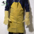 大杨075焊工皮围裙 2条 焊接防护服 防火阻燃耐高温整皮电焊工作服 黄色 定制