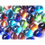 憶芗五彩色石头玻璃珠扁珠装饰鱼缸弹珠玻璃球水培 花心钻石500克