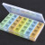 越恒彩色一周塑料28格PP药盒便携式七天分割分装收纳盒储物盒A152 A152彩色款小号 1个装