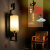 初我式壁灯客厅卧室床头壁灯现代简约过走廊墙壁灯店工程灯具 古铜色灯架
