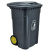 超宝（CHAOBAO）B-011B-1 大号加厚垃圾桶 户外桶酒店物业环卫带盖垃圾桶 120L黑色普通款