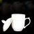 天泽（TIAN ZE）茶杯陶瓷杯子白瓷会议瓷杯带盖水杯金边商务办公杯会议杯定制logo 带金边杯10个装