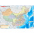 中国·世界地理地图（套装全2册 防水 耐折 撕不烂地图）0.87米*0.6米