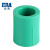 公元（ERA）管道优家绿色PPR件冷热水管配件等径套管直接管套管箍 D25(6分)